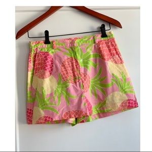 Lilly Pulitzer pink pineapple high waisted shorts